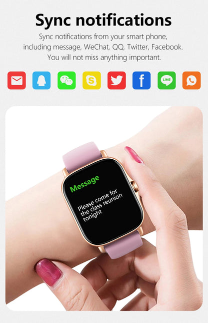 New Smart Watch Android IOS Phone 1.44 Inch Color Screen Bluetooth Call Blood Oxygen/Pressure Monitoring Smart Watch Women Men