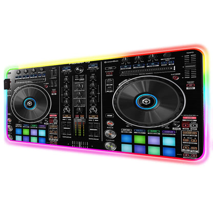 Mairuige Printing DJ Mixer Game RGB Big Mouse Pad Player Big Mouse Pad Computer Mouse Pad LED Backlit Keyboard Desktop Pad Desk