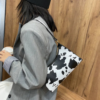Gusure Fashion Leopard Pattern Shoulder Women Bag Hand Bag Personality Wild Pu Leather Designer Purses and Handbags