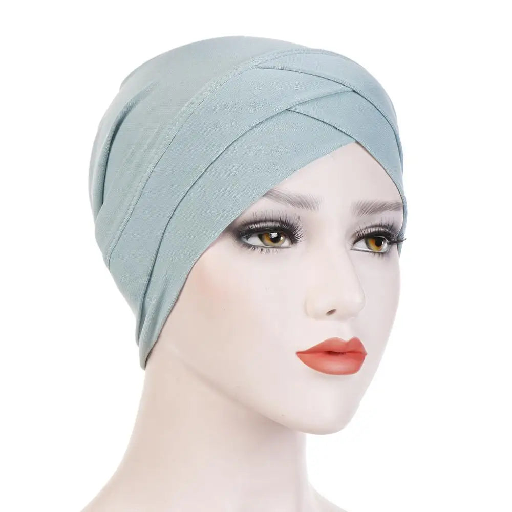 2020 Full Cover Inner Hijab Caps Muslim stretch Turban cap Islamic Underscarf Bonnet Solid Modal Under Scarf caps turbante mujer