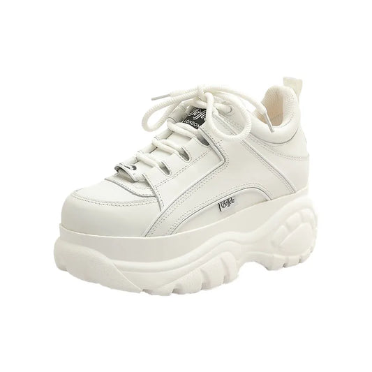 Top Quality Genuine Leather Shoes Platform London Women Casual Sneakers Imitacion Brand Luxury Dad Shoes ST487 ST488