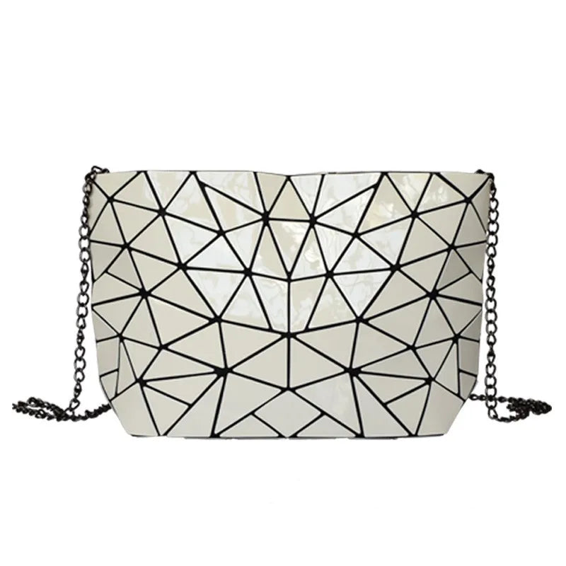 New Silver Handbags Bags For Women 2026 Summer Large Tote Bag Ladies Geometric Messenger Shoulder Bag Beach Luxury Designer