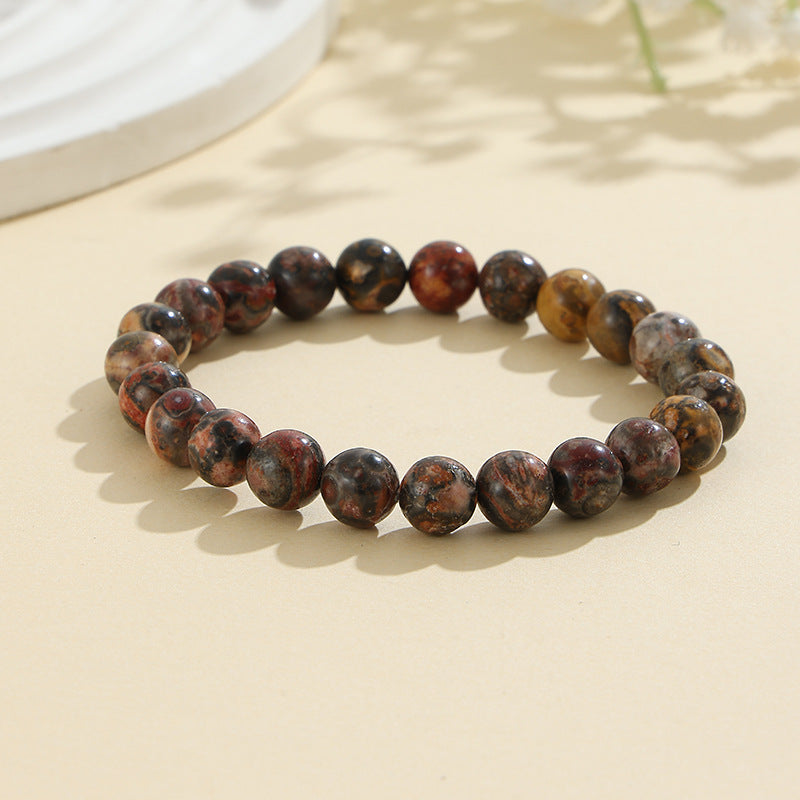 European and American Cross-Border Hot-Selling Popular Jewelry 8mm Natural Stone Bracelet Amethyst Tiger Eye Stone Agate Bracelet Jewelry