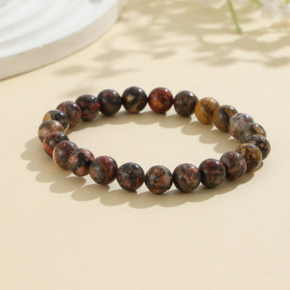 European and American Cross-Border Hot-Selling Popular Jewelry 8mm Natural Stone Bracelet Amethyst Tiger Eye Stone Agate Bracelet Jewelry