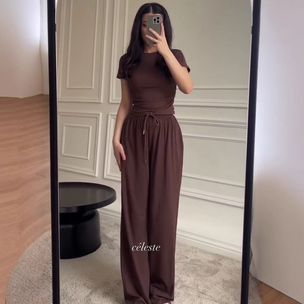 Women Cardigan Vest Wide Leg Pants 3 Piece Sets Top Long Coat Trousers Suit Office Lady Ensemble Spring Summer 2026 Outfits