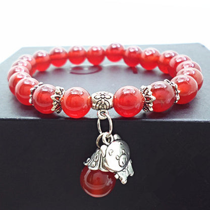 Red Agate Crystal Bracelet Women's Small Jewelry Bracelet Couple Jewelry Bracelet Jewelry Beaded Yiwu Small Commodity Jewelry