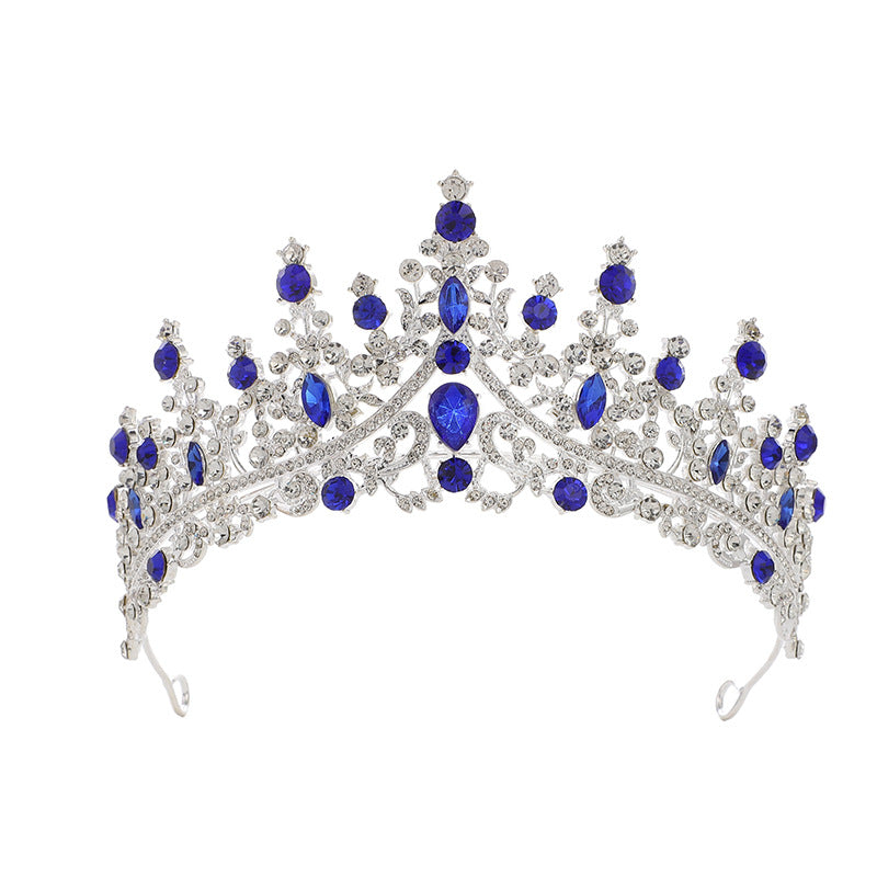 Cross Border Birthday Hair Accessories Party Headband Bridal Crown Headwear Alloy Rhinestone Headband Wedding Hot Crown Jewelry
