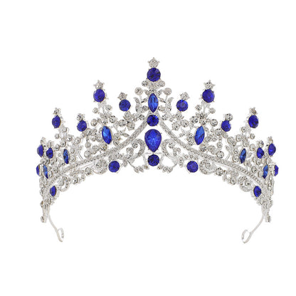 Cross Border Birthday Hair Accessories Party Headband Bridal Crown Headwear Alloy Rhinestone Headband Wedding Hot Crown Jewelry