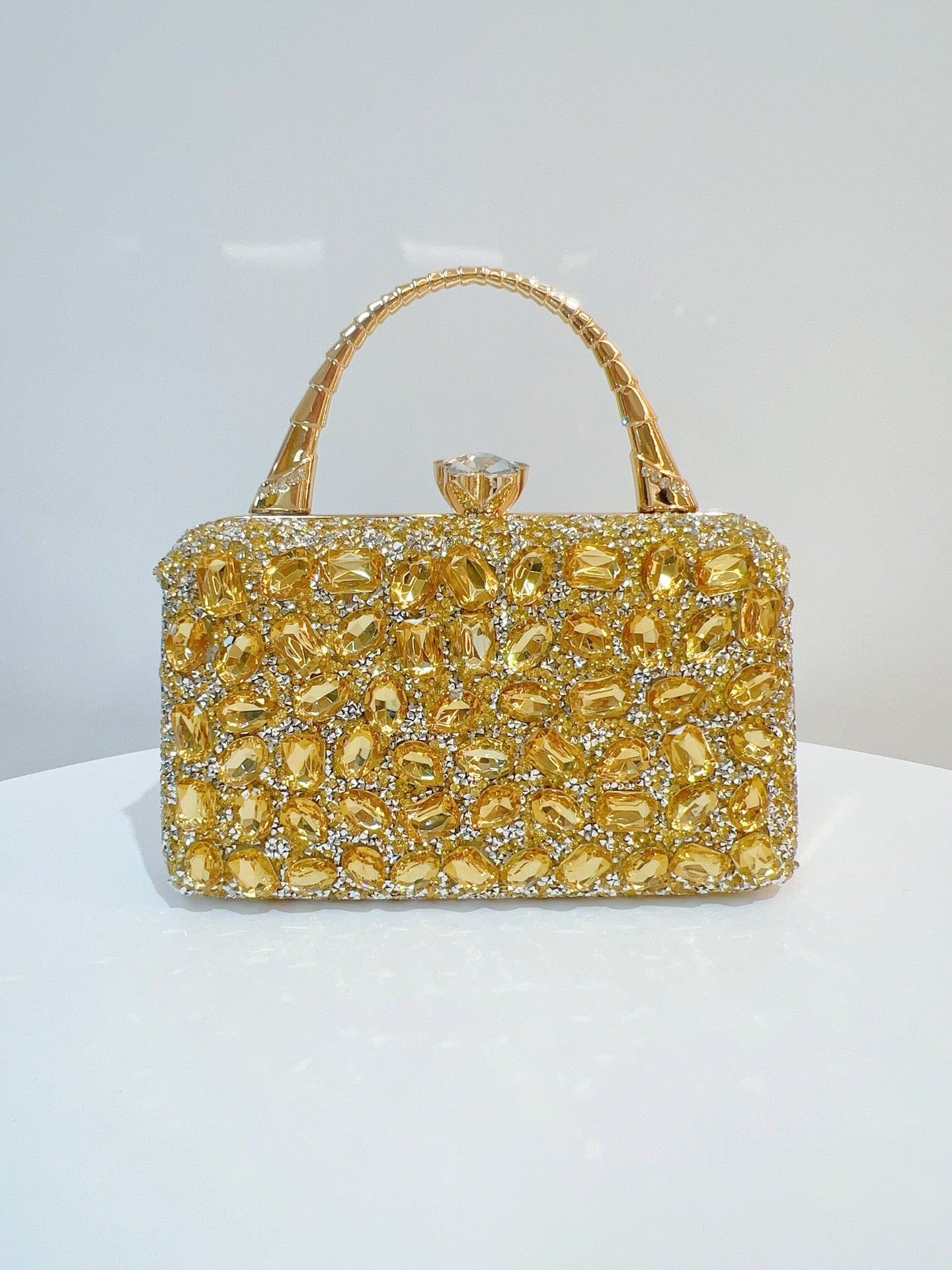 New Cross-border Banquet Handbag Women's Handheld Crossbody Bag Shoulder High-end Small Bag Full Diamond Shiny Evening Bag