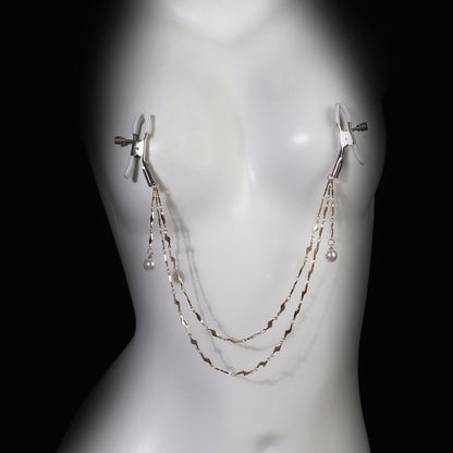 Amazon New Metal Lightning Stitching Milk Chain Unisex Sexy Alternative Flirting Props Chest Chain Jewelry