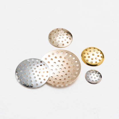 DIY Jewelry Accessories Multi-Hole Small Tray Mesh Plate Handmade Flower Tray Mesh Sheet Mesh Flower Brooch Base Weaving