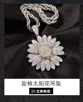 Europe and the United States cross-border jewelry hip-hop cross diamond pendant necklace retro niche Joker Net red necklace wholesale