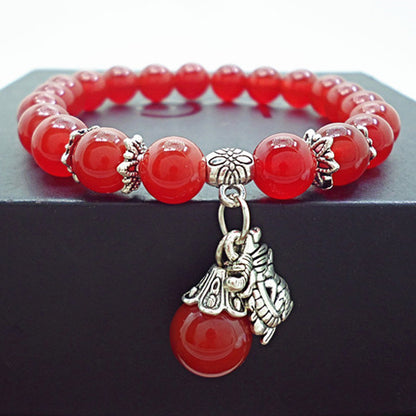 Red Agate Crystal Bracelet Women's Small Jewelry Bracelet Couple Jewelry Bracelet Jewelry Beaded Yiwu Small Commodity Jewelry