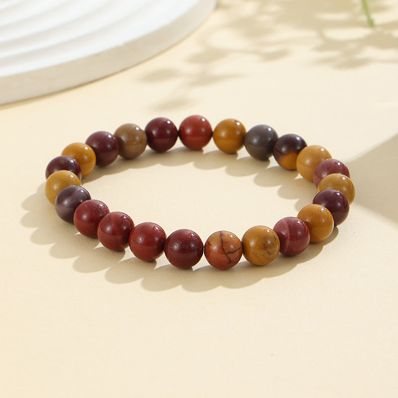 European and American Cross-Border Hot-Selling Popular Jewelry 8mm Natural Stone Bracelet Amethyst Tiger Eye Stone Agate Bracelet Jewelry