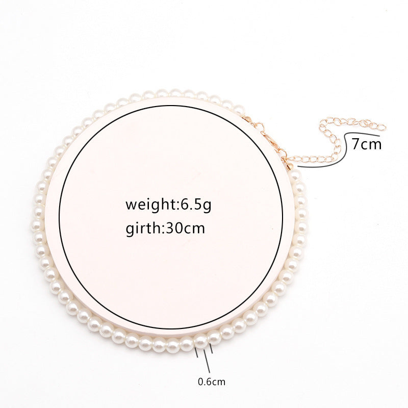 Sweet personality simple natural Joker imitation pearl necklace pearl necklace ladies necklace jewelry wholesale supply