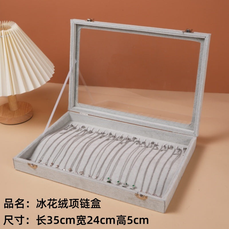 Dustproof Large Capacity Necklace Storage Box Snake Bone Chain Jewelry Box Bracelet Bracelet Jewelry Jewelry Display Box Necklace Box