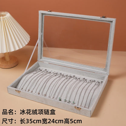 Dustproof Large Capacity Necklace Storage Box Snake Bone Chain Jewelry Box Bracelet Bracelet Jewelry Jewelry Display Box Necklace Box