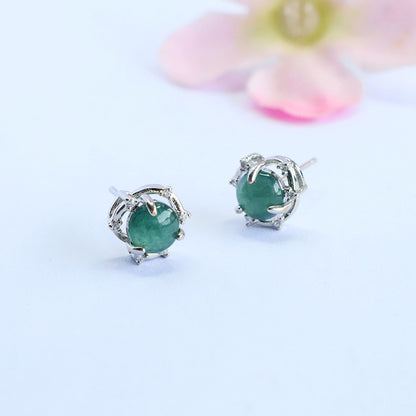 Guan Yu Natural Grade a Jade Earrings Blue Water Jade Jewelry E-Commerce Live Broadcast Hot Sale Wholesale Dropshipping S5070501