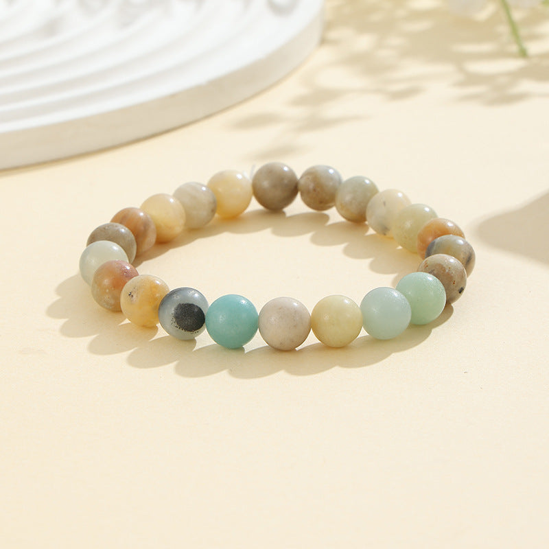 European and American Cross-Border Hot-Selling Popular Jewelry 8mm Natural Stone Bracelet Amethyst Tiger Eye Stone Agate Bracelet Jewelry
