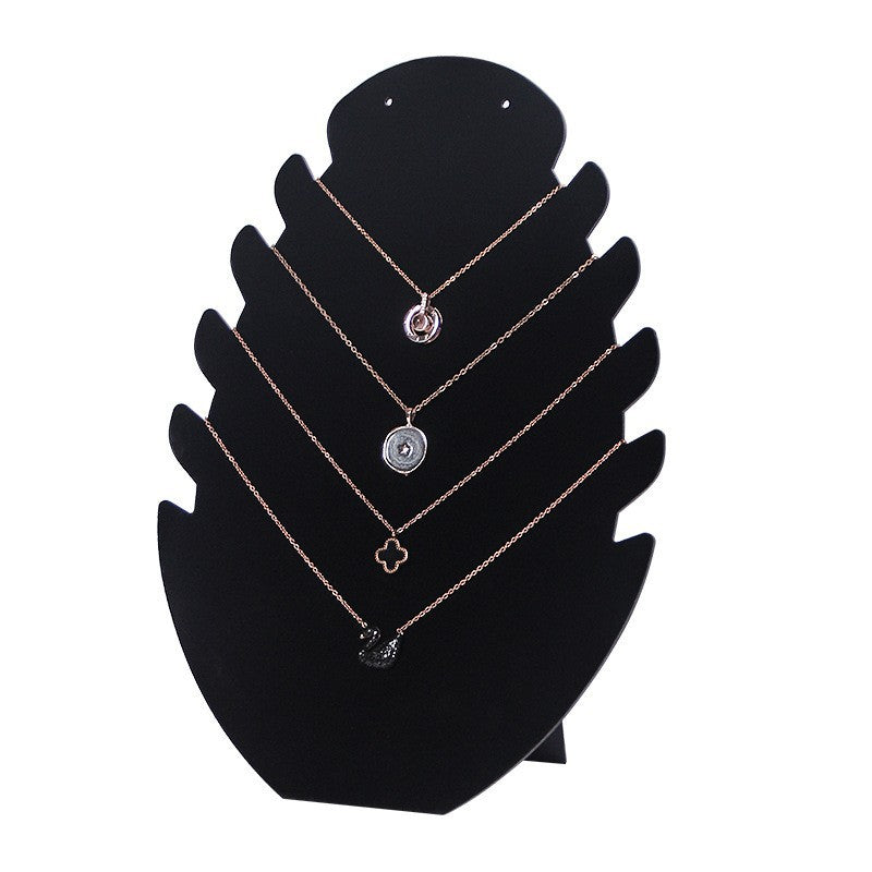 Side flannelette jewelry display rack necklace earrings display board Jewelry pendant rack jewelry rack display props
