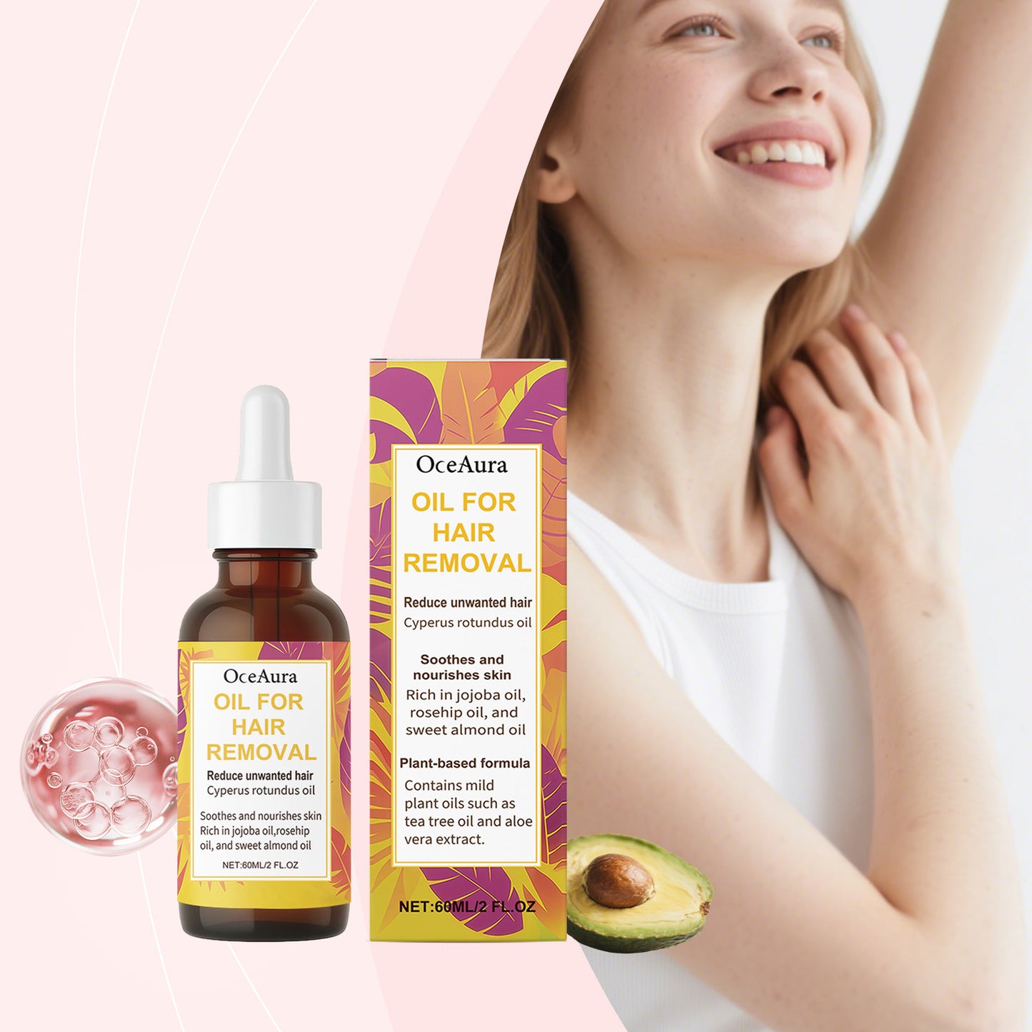 Cyperus Rotundus Oil Full Body Hair Removal Hair Growth Inhibitor Smooth Soothing Redness Gentle Depilatory Care Essential Oil