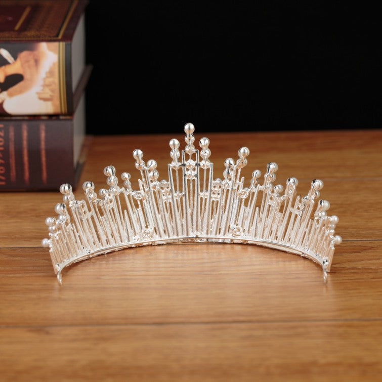 Bridal Crown Headpiece Wedding Dress Hair Accessories Pearl Crown Accessories Princess Headband Jewelry Wedding Essentials Crystal