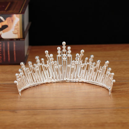 Bridal Crown Headpiece Wedding Dress Hair Accessories Pearl Crown Accessories Princess Headband Jewelry Wedding Essentials Crystal