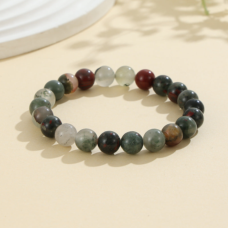 European and American Cross-Border Hot-Selling Popular Jewelry 8mm Natural Stone Bracelet Amethyst Tiger Eye Stone Agate Bracelet Jewelry