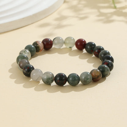 European and American Cross-Border Hot-Selling Popular Jewelry 8mm Natural Stone Bracelet Amethyst Tiger Eye Stone Agate Bracelet Jewelry