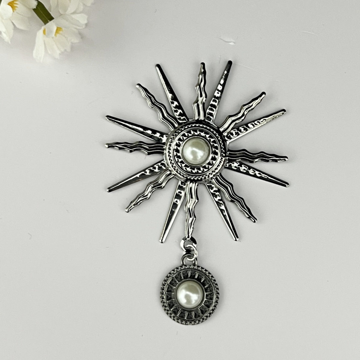 Pearl Sunflower DIY Jewelry Virgin Halo Baroque Lolita Dark Gothic Cos Headdress Style Accessories