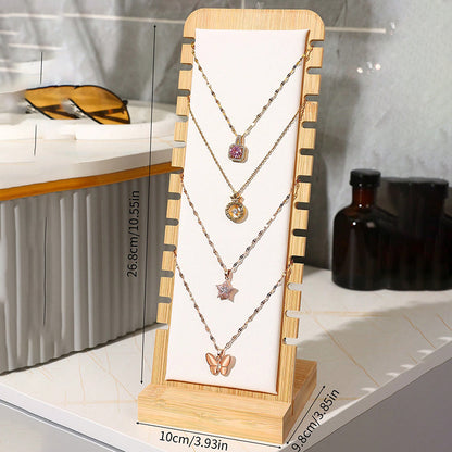 Solid Wood Jewelry Display Stand, Detachable Jewelry Pendant Storage Board, Large Capacity Display Rack for Stalls, Jewelry Store Live Streaming