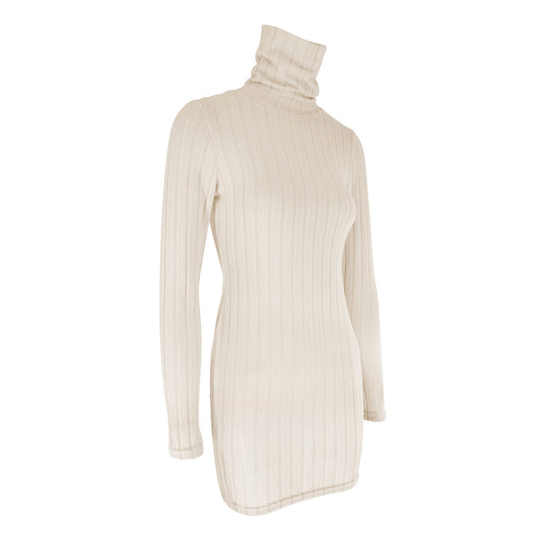 Ab480 Quality Model 2024 Spring Style Elegant Women's Polyester Long-Sleeve Round-Neck Bodycon Dress Wholesale from Manufacturer