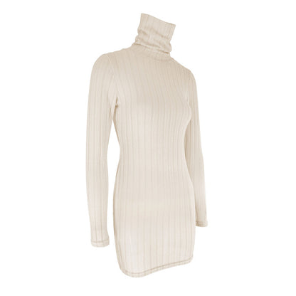 Ab480 Quality Model 2024 Spring Style Elegant Women's Polyester Long-Sleeve Round-Neck Bodycon Dress Wholesale from Manufacturer