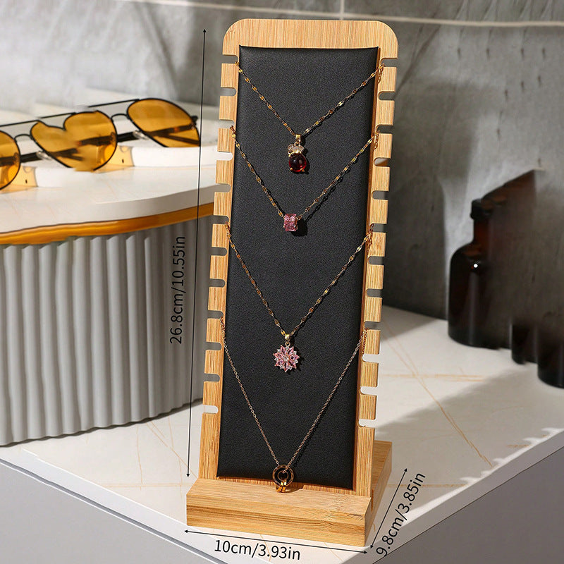 Solid Wood Jewelry Display Stand, Detachable Jewelry Pendant Storage Board, Large Capacity Display Rack for Stalls, Jewelry Store Live Streaming
