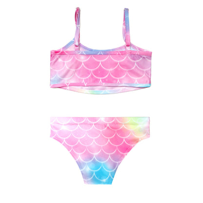 Girls Mermaid Swimsuit Mermaid Tail with Gauze Ariel Princess Swimsuit Children's Swimsuit