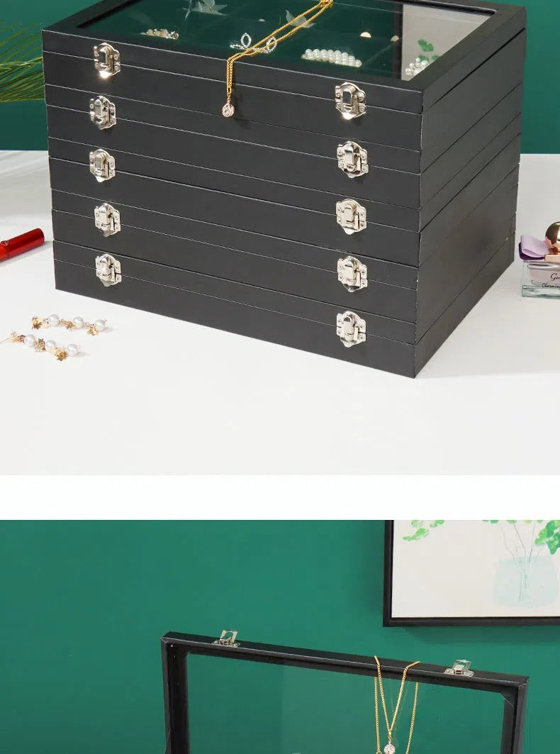 Ear Clip Ear Wire Jewelry Box Large Capacity Ring Necklace Bracelet Display Stand Ear Ring Ear Stud Earrings Storage Box