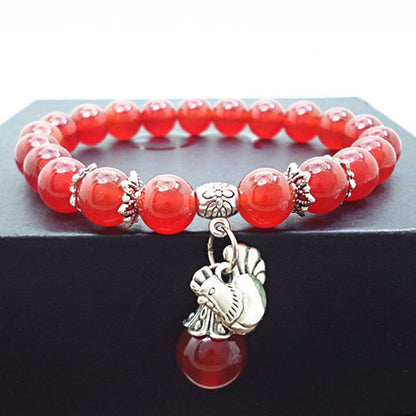 Red Agate Crystal Bracelet Women's Small Jewelry Bracelet Couple Jewelry Bracelet Jewelry Beaded Yiwu Small Commodity Jewelry