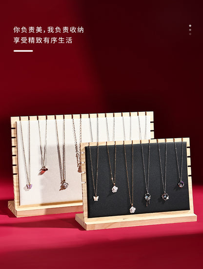 Solid Wood Jewelry Display Stand, Detachable Jewelry Pendant Storage Board, Large Capacity Display Rack for Stalls, Jewelry Store Live Streaming