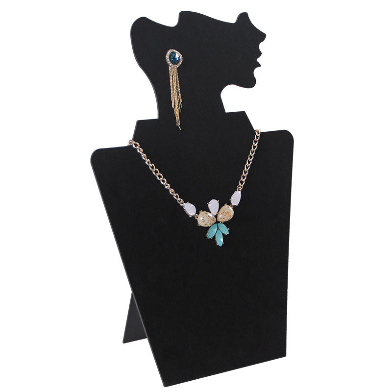 Side flannelette jewelry display rack necklace earrings display board Jewelry pendant rack jewelry rack display props