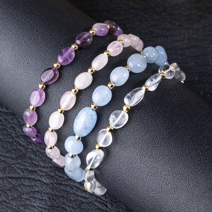 Zhuhang Jewelry Cross-Border New Natural Stone Irregular Bracelet Adjustable Braided Rope Bracelet