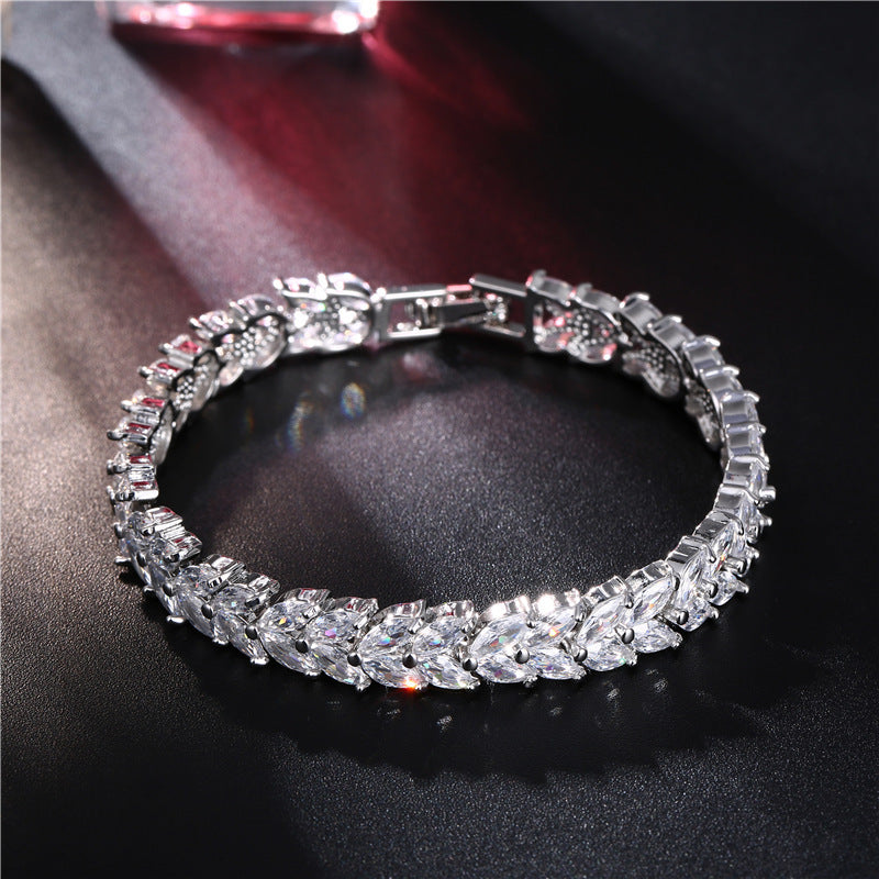 Jewelry Cross-border Explosive Bracelet Design Sense Niche Not Faded Female Willow Leaf Source s6924