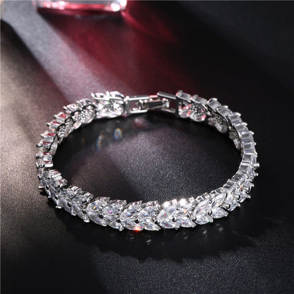 Jewelry Cross-border Explosive Bracelet Design Sense Niche Not Faded Female Willow Leaf Source s6924