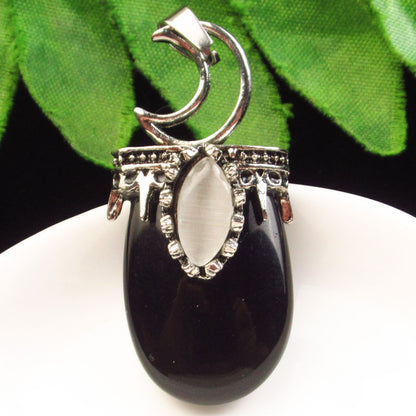 Natural Crystal Agate Stone Inlaid Alloy Sun Moon Star Gemstone Pendant DIY Necklace Jewelry Pendant Wholesale