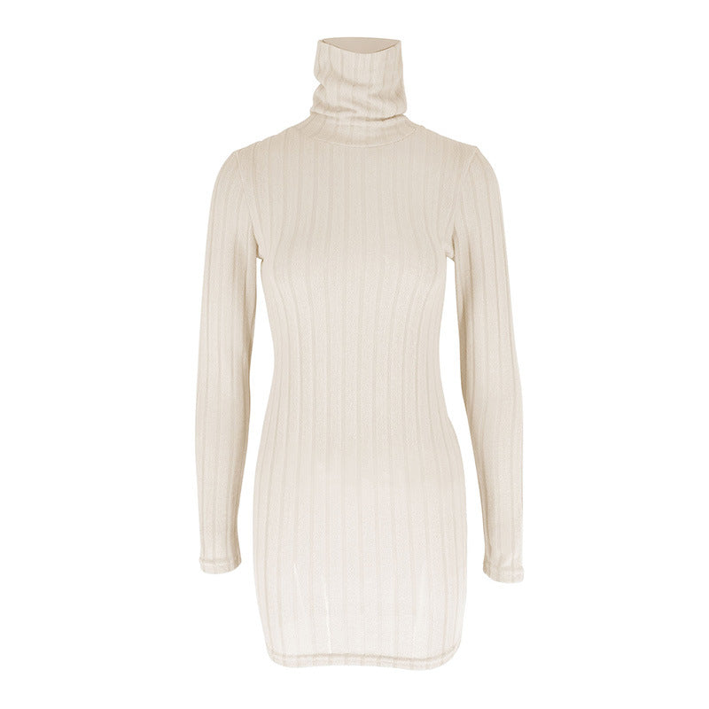 Ab480 Quality Model 2024 Spring Style Elegant Women's Polyester Long-Sleeve Round-Neck Bodycon Dress Wholesale from Manufacturer