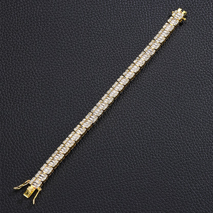 Popular Jewelry Rock Sugar Chain Children's European and American New Zircon Cuban Chain Hip Hop Jewelry Internet Celebrity Same Style Clothing Accessories