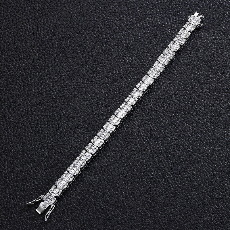 Popular Jewelry Rock Sugar Chain Children's European and American New Zircon Cuban Chain Hip Hop Jewelry Internet Celebrity Same Style Clothing Accessories