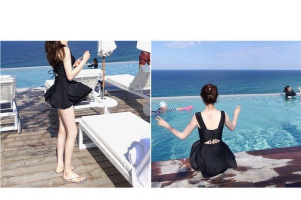 2025 New Swimsuit for Women, Conservative Belly-Covering, Slimming Look and Gathering Girl's High-End Hot Spring Anti-Exposure Swimsuit
