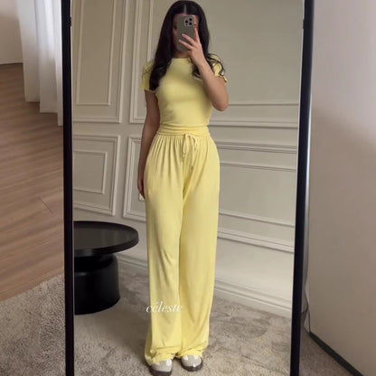 Women Cardigan Vest Wide Leg Pants 3 Piece Sets Top Long Coat Trousers Suit Office Lady Ensemble Spring Summer 2026 Outfits