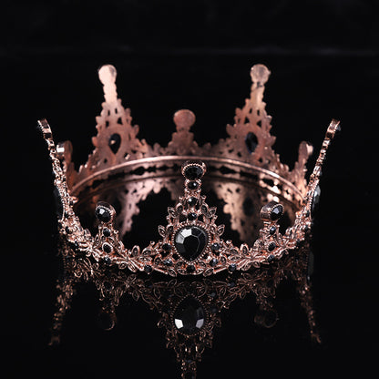 Bridal Tiara European Crown Atmospheric Round Photo Crown Jewelry Wedding Accessories Adult Ceremony Tiara Wholesale