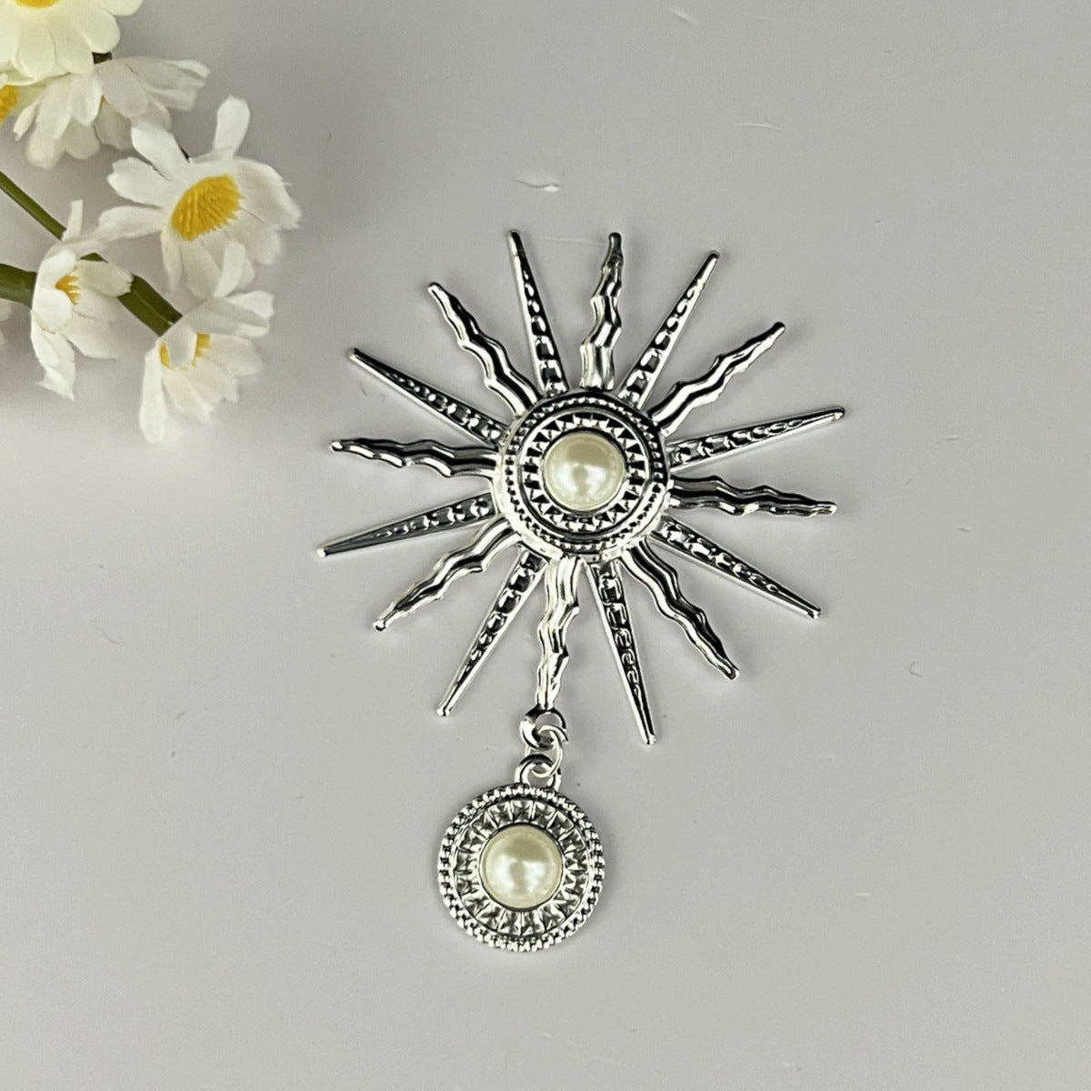 Pearl Sunflower DIY Jewelry Virgin Halo Baroque Lolita Dark Gothic Cos Headdress Style Accessories